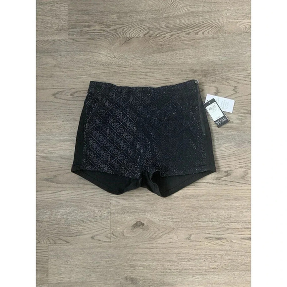 GUESS Women's Ultra‎ Curve Rhinestone Shorts - Size 30 - Black - NWT - Picture 4 of 13